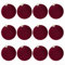 CWOQOCW 12 palline natalizie in velluto, infrangibili (vino rosso)