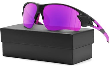 DIUWEU Polarisierte Fahrradbrille, Schutzbrille, UV400-Schutz, Laufen, Angeln, Fahren, Wandern, Ski, Fahrrad, Sport-Sonnenbrille, Revo Tac, Outdoor, inklusive 6 Farben, für Herren, Damen, Jugend