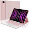 SENGBIRCH Keyboard Case for iPad Pro 12.9 2022 6th Generation / 2021 5th Generation,UK Layout Detachable Touchpad Keyboard, Case for iPad Pro 12.9 Inch 2020/2018 4th Gen/3th, Light Pink