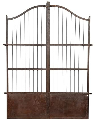 Biscottini Puerta de hierro forjado 117 x 6 x 150 cm – Puerta de jardín exterior finamente restaurada – Puerta de hierro para exterior – Puerta de hierro – Puerta de entrada