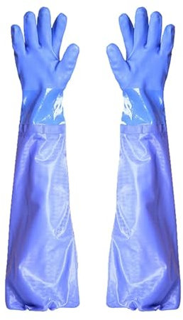 MWAHJU Guantes De Limpieza Guantes de goma largos impermeables, guantes de limpieza resistentes al agua, 2 uds. Para Uso DoméStico