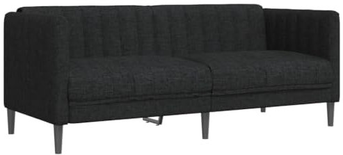 ChicAbode Sofa 2-Sitzer Schwarz Stoff Zweisitzer Loungesofa Designsofa für Wohnzimmer, Couch Wohnzimmersofa