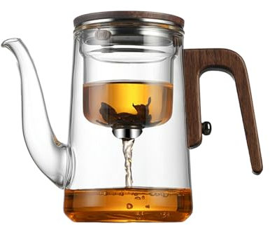 800 ml - Tasse à thé en un clic avec filtre à thé - Tasse élégante (ouverture longue)