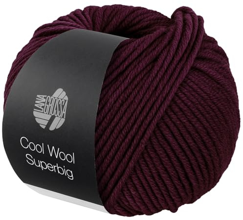 LANA GROSSA Meilenweit Superbig | Pure extrafeine Merinowolle, waschmaschinenfest und filzfrei | Handstrickgarn aus 100% Schurwolle (extrafine) | 50g Wolle zum Stricken% Häkeln | 80m Garn FB 7
