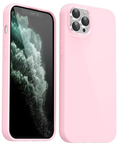 Svanove for iPhone 11 Pro Max Case Silicone, Glossy Soft Rubber Gel Jelly Cute Protective Plastic Simple Plain Phone Case Cover for Women Girl, Slim Thin Flexible Shockproof TPU, Pink