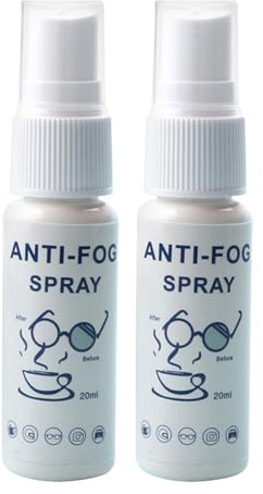 Anti Fog Spray For Glasses, Anti-mist Fog Demister Spray For Glasses Visors Goggles Helmets, 20ml(pack of 2)
