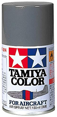TAMIYA 86528 AS-28 Mittelgrau matt 100ml - Sprühfarbe für Plastikmodellbau, speziell für Flugzeugmodelle, Modellbau und Bastelzubehör