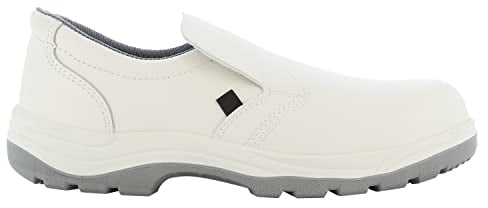 SAFETY JOGGER Zueco Steel Toe Safety S2 - X0500 - Zapato de Trabajo Profesional para Hombre o Mujer en Piel, sin Cordones, Ideal para la Cocina o la Industria alimentaria, Blanco, 39 EU