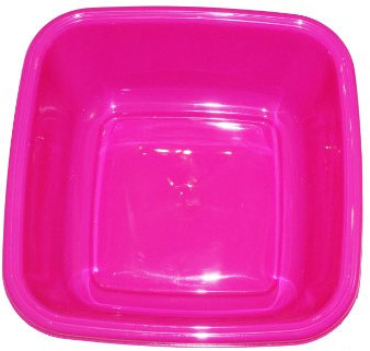 Hobby Life Retro-Spülschüssel, Quadratisch, 33 cm, Kunststoff, 4 Retro-Farben: Orange, Grün, Gelb, Rosa