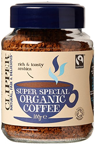 Clipper Fairtrade Medium Roast Organic Arabica Coffee 100 g (Pack of 2)