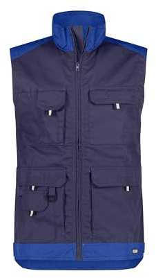 DASSY® Faro Zweifarbige Sommerweste - Größe 3XL - DUNKELBLAU/KORNBLAU