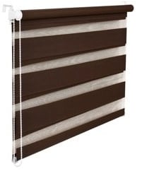 KS Handel 24 DOPPELROLLO DUOROLLO 85 cm BREIT 150 cm LANG Schoko BRAUN INKL. SEILZUG FENSTERROLLO KLEMMROLLO Jalousie