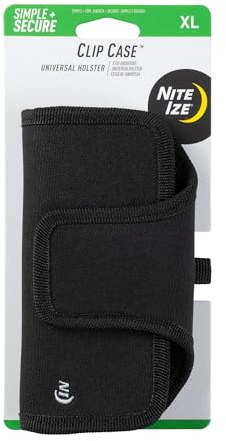 Nite Ize Clip Case Cargo Universal-Handy-Holster – Holster für Herren- und Damengürtel – Utility Gürteltasche – Handy-Zubehör – XL, Schwarz