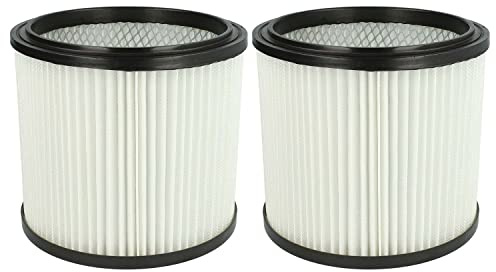 vhbw 2x Faltenfilter kompatibel mit Rowenta Bully | RU 01, RU 02, RU 04, RU 05, RU 100, RU 101, RU 105, RU 520, RU03 Staubsauger - Patronenfilter, Weiß