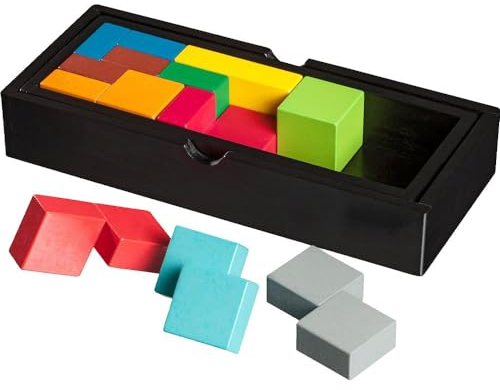 Philos 3507 - IQ Rechteck, Mehrfarbig, aus Holz, 10 Spielsteine aus Buche