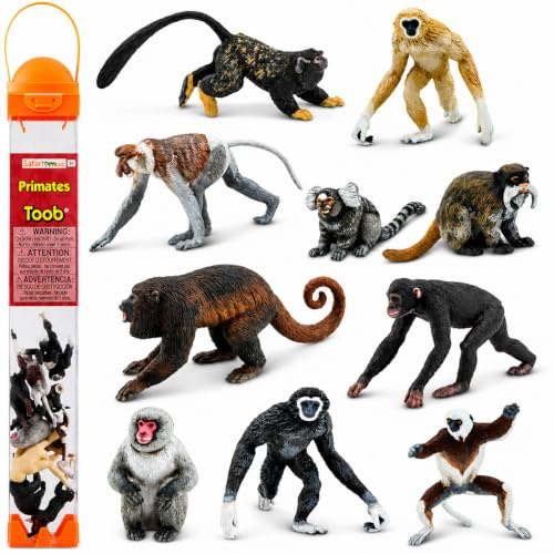 Safari 10 Miniatur-Primatenfiguren Creature Figures | Ungiftig & BPA-frei | Für Kinder ab 3 Jahren geeignet Ltd