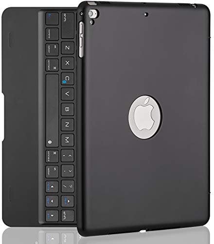 iPad Keyboard Case for iPad Pro 9.7 Inch, New 2018 iPad, 2017 iPad, iPad Air 1 and 2 Bluetooth Keyboard with 130° Smart Folio Hard Back Cover, Ultra Slim, Auto Wake and Sleep