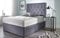 Bed Centre Ziggy Grey Plush Sprung Memory Foam Divan Bed with Mattress – Single (90×190 cm) | No Headboard, No Drawers | Orthopaedic Medium‑Firm Support | UK Made