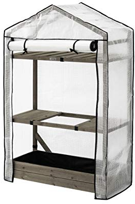 VegTrug Tomaten-Gewächshaus und Polyethylen-Abdeckung, Grau