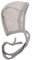 Cosilana Baby Häubchen Fleece, 60% Wolle kbT und 40% Baumwolle KBA (50-56, Grau meliert)