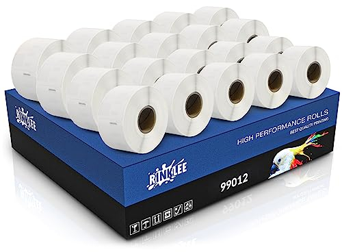 RINKLEE 99012 S0722400 Etiketten kompatibel für DYMO LabelWriter 4XL 450 400 330 320 310 Duo/Turbo/Twin Turbo SEIKO SLP 450 430 420 410 400 200 100 | 36 x 89 mm | 20 Rollen