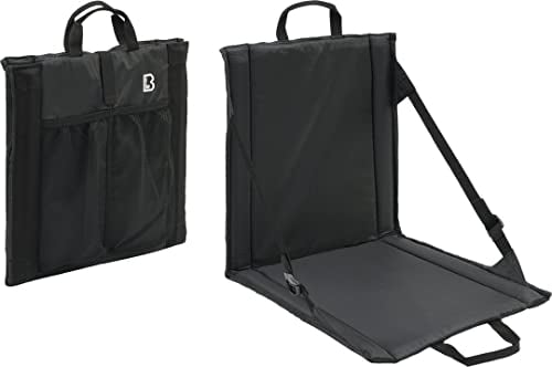 BRANDIT SITZMATTE MIT Tasche FALTBAR 2in1 Outdoor Trekking Matte Jagd UNTERLAGE, Farbe:Schwarz