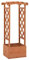 vidaXL Bois de Sapin Jardinière à Treillis avec Arche Bac à Fleurs Pot de Plantes Jardin Balcon Terrasse Patio Extérieur 49x39x117 cm