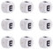 PandaHall Lot de 10 perles carrées en silicone avec lettre E Blanc 12 mm Trou 2 mm