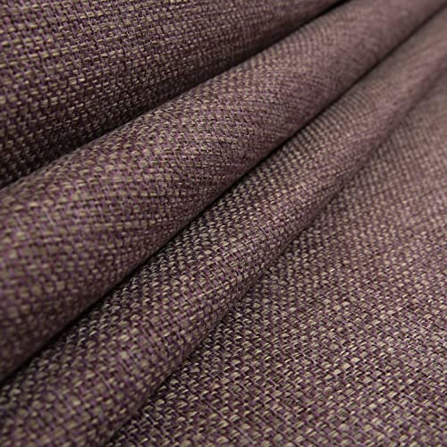 Redbrick Mill Fabrics Strukturierter Chenille-Stoff in Flieder-Violett, Naturfarbe, Polsterstoff, Stoff für Vorhänge, Kissen, Gardinen (Muster 10 cm x 8 cm)