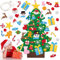 HUHUDAY Sapin de Noël en Feutrine pour Enfant, Sapin/Arbre en Feutre DIY Vitrine avec 20 LEDs lumières 31 Ornements détachables Decoration Noel