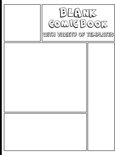 Create your own comic book kit * Blank Front Cover *: Blank Comic Templates To Create Your Own Comics with Variety Templates, Makes a great gift For Kids And Adults