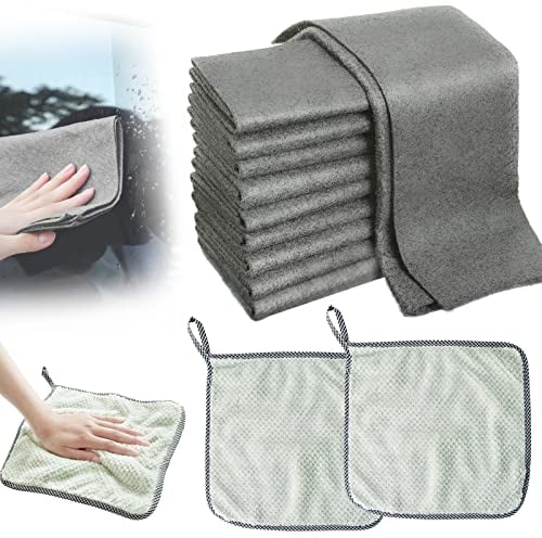 BDSHUNBF 10PCS Thickened Magic Cleaning Cloth, Microfiber Cleaning Cloth, Microfiber Glass Cleaning Cloth, All-Purpose Microfiber Towels, Streak Free Reusable Microfiber Cleaning Rags (30 x 20cm)