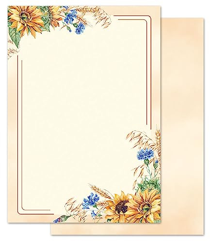 Motiv-Briefpapier SPÄTSOMMER - DIN A5 Format 50 Blatt