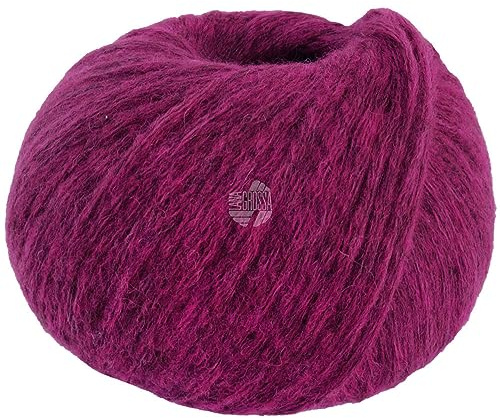 LANA GROSSA Spuma | Zartes Schlauchgarn mit hohem Naturfaseranteil | Handstrickgarn aus 80% Schurwolle (Merino Fein) & 20% Polyamid | 50g Wolle zum Stricken & Häkeln | 110m Garn FB14