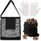 Pilz Jagdtasche, Pilztasche mit Handschuhen, Pilz Sammeltasche, Verstellbarem Schultergurt, Erntetasche Mesh, Obstpflücker Tasche, Atmungsaktive Netztasche für Camping, Wandern, Gartengeräte
