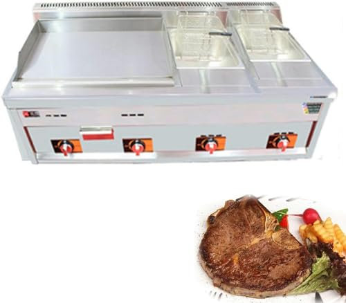 Barbecue da Tavolo a Gas, Piastra a Gas Portatile a Fuochi, con Piastra in Acciaio e Bruciatori in Acciaio, Temperatura Fino a 350°C, per Barbecue da Giardino, Picnic All'aperto, GPL,Style1-1pc