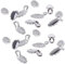 NUOBESTY Earring Bail Glue on Set 30 Pieces Silver Plated for DIY Craft Jewelry Making Projects