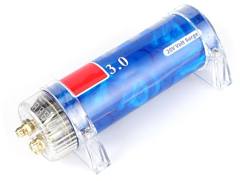 aqxreight Car Audio Power Kondensator Verstärker Regler Stabilisator 3,0 Blau