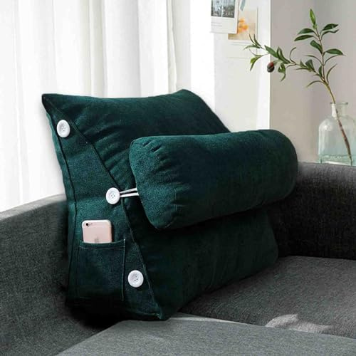 YSZBD Rückenkissen Sofa Bett Lesekissen Für Bett Und Sofa Keilkissen Sofa Rücken Rückenstützkissen Bett Kopfteil Bet Rückenpolster Verstellbares Kissen(#7,45x22x50cm)