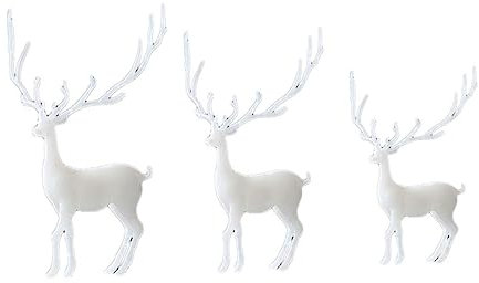 Zerodeko 3stücke Epoxy Füllmaterialien Für Mikrolandschaft Lebensechte Elch-Dekorationen Klein Mittel Groß Für Kreative Bastelprojekte Und Weihnachtsdekoration