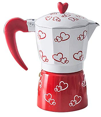 OQHAIR Caffettiera per caffè Espresso Caffettiera Moka Caffettiera Ottagonale in Alluminio per Uso Domestico Caffettiera per caffè Espresso Moka Utensili da caffè Fatti a Mano (Colore : R