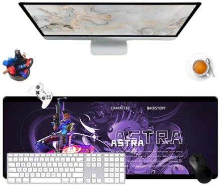Valorant Astra Game Mauspad für Büro, rutschfest, strukturierte Oberfläche, 800 x 300 x 3 mm, für Computer, Gamer, Zuhause und Laptops (7)