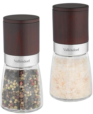Vallendorf Gewürzmühlenset, Ecofresh Mill, Salzmühle & Pfeffermühle (Holz, Edelstahl) (ohne Inhalt)