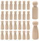 30 Stück Holzfiguren zum Bemalen, DIY Natur Kleine Holzfiguren Puppen Leere Holzkegel und Basteln Tortenfigur Figurenkegel, Unvollendete Holz Familie Figuren für Geburtstag Dekoration Bemalen