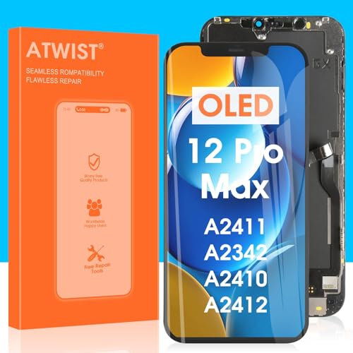 OLED pour iPhone 12 Pro Max LCD Écran - pour iPhone 12 ProMax LCD Affichage A2411 A2342 A2410 A2412 Écran Tactile Digitizer Verre Écran de Remplacement Assembly Tools