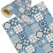 DECORA TU MUNDO - Alfombra Cocina Lavable Antideslizante - Hidraulica- Alfombra vinilica Cocina para Salon - Baño - Pasillo o Terraza - Vinilo Ideal para Exterior (Turquesa Cuadro Grande 120x60 cm)