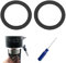 HAFRILY Silikondichtung ID Ø47mm mit Wellendichtring Werkzeug für Delonghi EC685 EC680 EC695 EC820 EC850 EC860 EC9335M EC9355M EC9665M SMEG ECF01 Brühgruppe Brühkopfdichtung (2PCS Schwarz)
