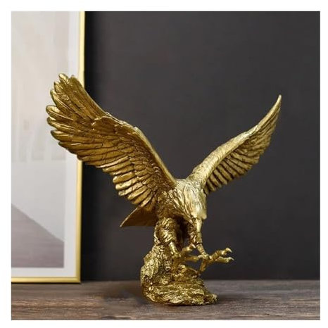 ATUMY Bastelschmuck Harz Steinadler Statue Kunst Tier Modell Sammlung Ornament Home Office Desktop Feng Shui Dekor Figuren Skulptur Deko(Eagle M)