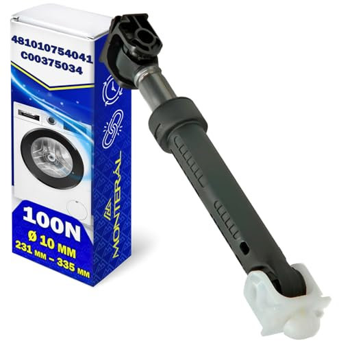 Ammortizzatori Lavatrice 100N Ø 10 mm Lunghezza 157 mm – 242 mm con Codice Originale 481010754041 per Whirlpool C00375034 per Indesit - Garanzia di 10 Anni - MONTERAL