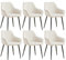 JYMTOM Esszimmerstühle 6er Set Küchenstühle Polsterstühle modernes Design Stühle mit Armlehne, Sitzfläche aus Samt, Gestell aus Metall, für Wohnzimmer, Schlafzimmer und Küche(6,Beige)